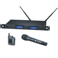 

Audio-Technica AEW5313a Wireless Microphone System, AEW-R5200 Dual Receiver, AEW-T3300a and AEW-T1000a Transmitters, Band D 655.500 to 680.375MHz