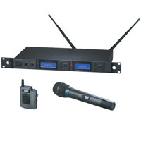 

Audio-Technica AEW5315a Wireless Mic System, AEW-R5200 Dual Receiver, AEW-T5400a Handheld & AEW-T1000a UniPak Transmitter, Band D 655.500-680.375MHz
