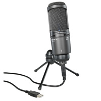 

Audio-Technica AT2020USB+ Cardioid Condenser USB Microphone, Built-In Headphone Jack, Headphone Volume and Mix Control, Mac and Windows Compatible