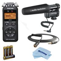 

Audio-Technica AT8024 Stereo/Mono Camera-Mount Microphone + Tascam DR-05 Kit