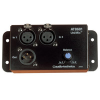 

Audio-Technica AT8681 UniMix Mic Combiner with Balance Control, 20-20000 Hz Frequency Response
