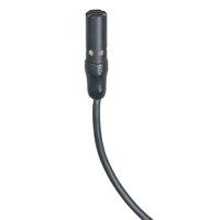 

Audio-Technica AT898C Subminiature Cardioid Condenser Lavalier Microphone with 55" Cable Unterminated, 200Hz to 15KHz Frequency Response