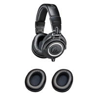 

Audio-Technica ATH-M50x Headphones, Bundle with Earpads