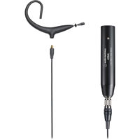 

Audio-Technica BP893x MicroSet, Includes Omnidirectional Condenser Headworn Microphone w/ 55" Detachable Cable, AT8545 Power Module, -38 dB Sensitivity, Black