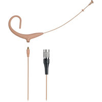 

Audio-Technica BP894xcW MicroSet, Includes Cardioid Condenser Headworn Wireless Microphone and 55" Detachable Cable Terminated with cW 4-Pin Connector for Body-Pack Transmitter, 47 dB, Beige