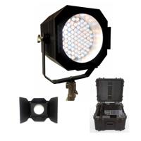 

AAdynTech Cinema Series 92+ CRI Punch Variable LED Fixture with Wireless DMX and RDM Receiver, 3532 FC at 10' - Bundle With AAdynTech Punch Barndoor, AAdynTech ATA Road Case