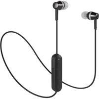 

Audio-Technica ATH-CKR300BT Water Resistant IPX2 Wireless In-Ear Headphones with Microphone, Black