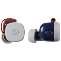 

Audio-Technica ATH-SQ1TW Wireless In-Ear Headphones, Navy/Red