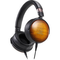 

Audio-Technica ATH-WP900 Hi-Resolution Closed-Back Dynamic Portable On-Ear Wooden Headphones with Detachable A2DC Cables, Flamed Maple