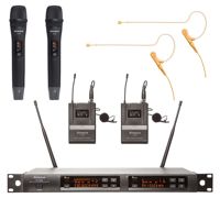 

Airwave Technologies AT-4200 RENTAL PAK Turnkey 2-Channel Wireless System with 4x Handheld, 2x Lavalier & 2x Single Ear Headset Microphones