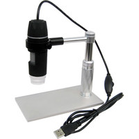 

iOptron Handheld Digital Microscope with 300K Camera and Table Stand, USB 2.0, 8 LED Ring Illuminator, 10x to 200x Manual Zoom / Manual Focus