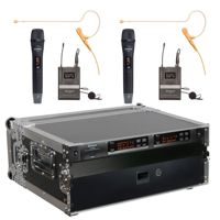 

Airwave Technologies AT-RS2 Turnkey 2-Channel Wireless System with 2x Handheld, 2x Single Ear Headset & 2x Lavalier Microphones