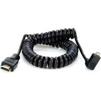 

Atomos 50cm (19.68") Coiled Right-Angle Micro HDMI to Full HDMI Cable, Extends Up to 25.59"