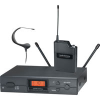 

Audio-Technica 2000 Series ATW-2193b Frequency-Agile True Diversity UHF Wireless System, Includes ATW-R2100b Receiver, ATW-T210a UniPak Transmitter and BP893cW MicroEarset Omnidirectional Headworn Microphone, Frequency Band I: 487.125-506.500MHz, TV Chann