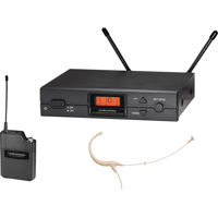 

Audio-Technica 2000 Series ATW-2194b Frequency-Agile True Diversity UHF Wireless System, Includes ATW-R2100b Receiver, ATW-T210a UniPak Transmitter and BP894cW Beige MicroSet Cardioid Headworn Microphone, Frequency Band I: 487.125-506.500MHz, TV Channels 