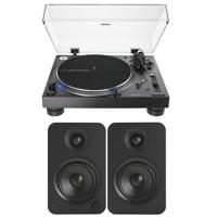 

Audio-Technica AT-LP140XP Direct-Drive Professional DJ Turntable, Black - Bundle With Kanto YU4 Powered Speakers with Bluetooth and Phono Preamp