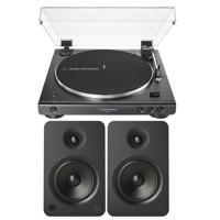 

Audio-Technica AT-LP60XBT Fully Automatic Belt-Drive Stereo Turntable, Black - Bundle With Kanto YU6 Powered Speakers with Bluetooth and Phono Preamp