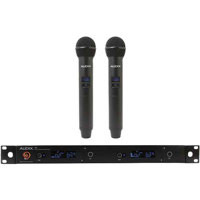 

Audix Performance Series AP62 OM5 Wireless System, Includes R62 Receiver, 2x H60 Handheld Transmitter, 2x OM5 Dynamic Microphone
