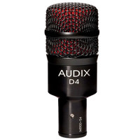 

Audix D4 Hypercardioid Dynamic Drum and Instrument Microphone, 40Hz-18kHz Frequency Response, 280 Ohms Output Impedance