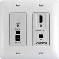 

Aurora Multimedia DXW-2-RX1 HDMI HDBaseT Wall Plate Receiver with Ethernet, White, 230' CAT Extender, Remotely Powered