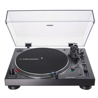 

Audio-Technica AT-LP120XUSB Direct-Drive Turntable (Analog and USB), Black - Bundle With Kanto YU4 Powered Speakers with Bluetooth and Phono Preamp,