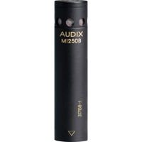 

Audix M1250B-HC Hypercardioid Miniature Condenser Microphone with 25' Cable, 50Hz-19kHz Frequency Response, 150 Ohms Impedance, RFI Immunity, Black