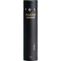 

Audix M1250B-S Supercardioid Miniature Condenser Microphone with 25' Cable, 50Hz-19kHz Frequency Response, 150 Ohms Impedance, RFI Immunity, Black
