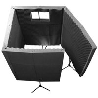 

Auralex MAX-Wall 1141VB Portable Recording Vocal Booth Kit (Charcoal), Includes 11x (20x48x4.25") MAX-Wall Panels, 1x MAX-Wall Window Panel Kit, 4x MAX-Stands, 4x MAX-Wall Clamps and 12x Corner Couplers