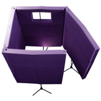 

Auralex MAX-Wall 1141VB Portable Recording Vocal Booth Kit (Purple), Includes 11x (20x48x4.25") MAX-Wall Panels, 1x MAX-Wall Window Panel Kit, 4x MAX-Stands, 4x MAX-Wall Clamps and 12x Corner Couplers