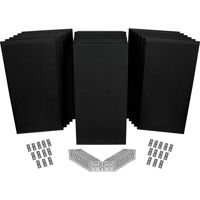 

Auralex SonoSuede ProPanel ProKit-2 Includes 6 Mitered 2"x2'x4', 12 Beveled 2"x2'x4', 24 CTC Impaling Clips, 24 AFN Impaling Clips, Black