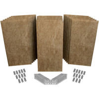 

Auralex SonoSuede ProPanel ProKit-2 Includes 6 Mitered 2"x2'x4', 12 Beveled 2"x2'x4', 24 CTC Impaling Clips, 24 AFN Impaling Clips, Tan