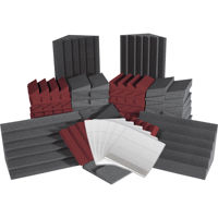 

Auralex Alpha-DST Roominator Kit, 32x DST-112 Panels (Charcoal), 32x DST-114 Panels (Burgundy), 4x DST-LENRD Bass Traps, 152x EZ-Stick Pro Tabs