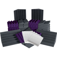 

Auralex Alpha-DST Roominator Kit, 32x DST-112 Panels (Charcoal), 32x DST-114 Panels (Purple), 4x DST-LENRD Bass Traps, 152x EZ-Stick Pro Tabs