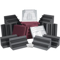 

Auralex Pro Plus Roominator Kit, 36 Studiofoam Wedge Panels 2x24x24" (Burgundy), 12 LENRD Bass Traps, 8 T'Fusor Diffusors, 248 EZ-Stick Pro Tabs