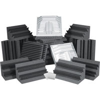 

Auralex Pro Plus Roominator Kit, 36 Studiofoam Wedge Panels 2x24x24" (Charcoal), 12 LENRD Bass Traps, 8 T'Fusor Diffusors, 248 EZ-Stick Pro Tabs