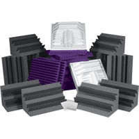 

Auralex Pro Plus Roominator Kit, 36 Studiofoam Wedge Panels 2x24x24" (Purple), 12 LENRD Bass Traps, 8 T'Fusor Diffusors, 248 EZ-Stick Pro Tabs