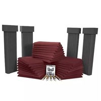 

Auralex SFS-112 SonoFlat System, 24 SonoFlat Panels (Burgundy), 4 SonoColumns, 4 SonoCollars, 5 Tubes of Tubetak Pro Liquid Adhesive