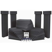 

Auralex SFS-112 SonoFlat System, 24 SonoFlat Panels (Charcoal), 4 SonoColumns, 4 SonoCollars, 5 Tubes of Tubetak Pro Liquid Adhesive
