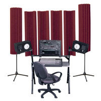 

Auralex Sunburst-360 Concave Bass Traps with Stand, Pair, Burgundy