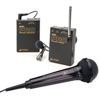 

Azden WMS-PRO 2 Microphone VHF Wireless Lavalier and Handheld Microphone System with WLT-PRO, WMT-PRO and WR-PRO