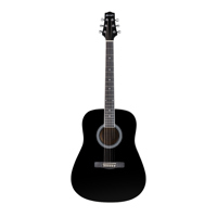 

Boroughs B20DBK Beginner Dreadnought Acoustic Guitar, Black