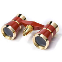 

Barska 3 x 25 Blueline Opera Glass Binocular with Infrared Light, Red and Gold Color