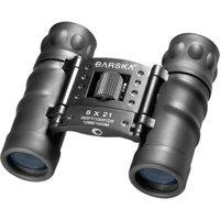 

Barska 8x21 Style Compact Weather Resistant Roof Prism Binoculars with 7.3 Degree Angle of View, Fully Coated, Blue Lens