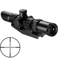 

Barska 1-4x28 SWAT-AR Riflescope, Matte Black Finish with Red/Green Illuminated Mil-Dot Reticle, 30mm Tube