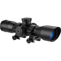 

Barska 4x32 Contour Riflescope, Matte Black Finish with Red and Green Illuminated Mil Dot Reticle, 1" Main Tube