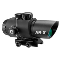 

Barska 3x30 AR-X Prism Riflescope, Matte Black with Illuminated Red/Green Mil-Dot Reticle, Integrated Picatinny Rail Mount