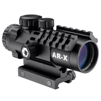 

Barska 3x32mm IR AR-X Prism Rifle Scope with Mounting Rails with Red/Green Illuminated AR-X Mil-Dot Reticle