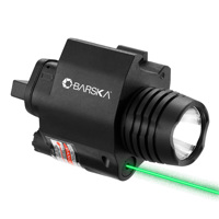 

Barska 5mW Green Laser with 200 Lumen Flashlight, with Integrated Picatinny Mount