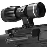 

Barska 5x Magnifier with Extra High Ring, used in Combination with Red Dot or Electro Sights