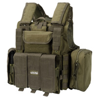 

Barska Loaded Gear VX-300 Tactical Plate Carrier Vest with Integrated MOLLE System, Fits Small to 2X-Large, OD Green